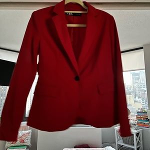 Red Zara blazer